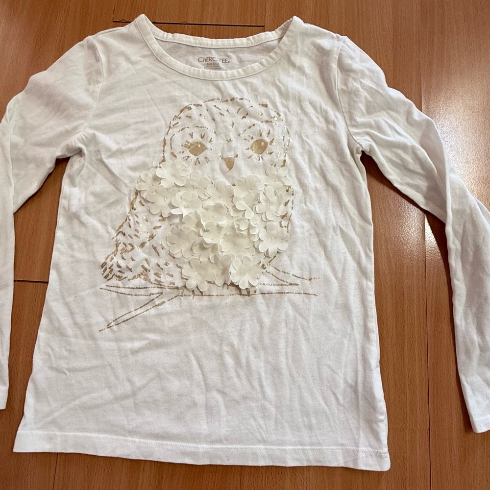 Cherokee White Owl Long Sleeve Tee